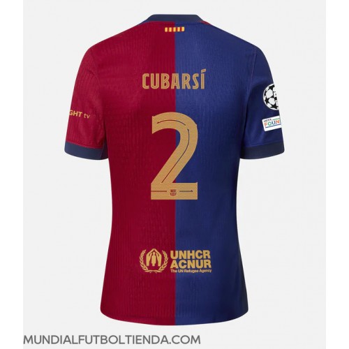 Camiseta Barcelona Pau Cubarsi #2 Primera Equipación Replica 2024-25 mangas cortas